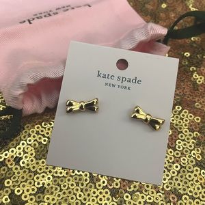 Kate Spade Double Bow Studs in Gold